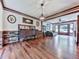 Living room features detailed millwork, hardwood floors, and ample natural light at 4271 Edgewater Drive Northwest Nw Dr, Kennesaw, GA 30144