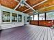 Spacious screened porch boasts wood ceilings, multiple fans, and beautiful views of the yard at 4271 Edgewater Drive Northwest Nw Dr, Kennesaw, GA 30144