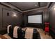 Comfortable media room with theater seating and a large screen for an immersive viewing experience at 9695 Almaviva Dr, Alpharetta, GA 30022