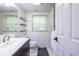 Stylish bathroom features a modern vanity, floating shelves, and ample natural light at 1393 Sagewood Cir, Stone Mountain, GA 30083