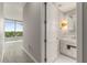 Bathroom with vanity featuring a marble countertop with natural light at 1820 Peachtree Nw St # 804, Atlanta, GA 30309