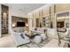 Inviting clubhouse lounge with modern decor, ample seating, and a large TV at 1820 Peachtree Nw St # 804, Atlanta, GA 30309