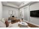 Versatile bonus area with a built-in desk, modern sliding doors and bonus living space at 1820 Peachtree Nw St # 804, Atlanta, GA 30309