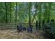 Enjoy the private backyard space and stone patio, perfect for entertaining at 2045 Barrett Downs Dr, Cumming, GA 30040