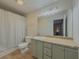Bathroom featuring a tub and shower combo with a vanity at 907 Olde Mill Ln, Norcross, GA 30093