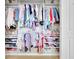 Walk-in closet with an extensive clothing rack system and built in drawers at 280 Woods Creek Drive, Suwanee, GA 30024