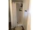 Walk-in shower with white tile and a shower curtain at 144 Boones Ridge Se Pkwy, Acworth, GA 30102