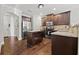 Modern kitchen with stainless steel appliances and a kitchen island at 2015 Chapel Estates Lane Southeast Ln, Dacula, GA 30019