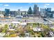 Stunning aerial view of the city skyline from a home located near major highways and urban amenities at 1231 Barnes Nw St, Atlanta, GA 30318