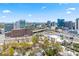 Panoramic city view with tall buildings, roads, and foliage, ideal for urban living at 1231 Barnes Nw St, Atlanta, GA 30318