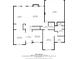 Detailed first floor plan showcasing the kitchen, living, and dining areas at 2326 Britt St, Grayson, GA 30017
