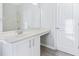Bathroom with modern sink and vanity, and white door at 4865 Fourth Rail Ln, Cumming, GA 30040