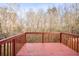 View from a spacious deck, perfect for enjoying the surrounding trees and outdoor serenity at 4865 Fourth Rail Ln, Cumming, GA 30040