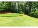 Large, well-manicured backyard with lush green grass and mature trees at 2055 Beacon Hill Way, Alpharetta, GA 30005