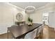 Dining room with decorative chandelier, table, and stylish decor at 2055 Beacon Hill Way, Alpharetta, GA 30005