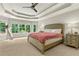 Spacious main bedroom features trey ceiling, large windows, and a peaceful view at 2055 Beacon Hill Way, Alpharetta, GA 30005
