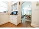 Bright dining room featuring hardwood floors and built-in cabinets at 401 Emory Ne Dr, Atlanta, GA 30307