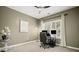 Bright office with natural light, ceiling fan, a modern desk, neutral walls, and plush carpet at 1059 Rockford Township Sw Dr, Marietta, GA 30064