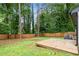 Private backyard features a wooden deck and a newly constructed privacy fence at 1719 San Gabriel Ave, Decatur, GA 30032