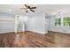 Hardwood flooring in a comfortable, open-concept living space at 4981 Crowe Se Dr, Smyrna, GA 30082