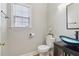 Stylish half-bathroom features a unique vessel sink and modern fixtures at 112 Rotherhithe Nw Ln, Marietta, GA 30066