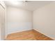 This bedroom has wood floors, neutral walls and a textured ceiling, providing a blank slate for personalization at 3497 Mount Vernon Cir, Atlanta, GA 30340