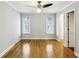 Hardwood floors, natural light from two windows and a doorway provide a clean, airy feel at 1002 Defoors Nw Lndg, Atlanta, GA 30318