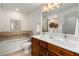 Bright bathroom featuring a double vanity, a tub, and plenty of space at 616 Angier Ne Ave # 4, Atlanta, GA 30308