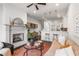 Stylish living area with a fireplace, comfortable seating, and an open view of the kitchen at 616 Angier Ne Ave # 4, Atlanta, GA 30308