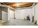 Unfinished basement featuring open ceiling, concrete floor, and blank canvas for customization at 1213 Grande Vw, Loganville, GA 30052