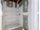 New shower and bathroom space under construction with fresh white walls and new features at 1213 Grande Vw, Loganville, GA 30052