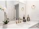 Beautiful bathroom featuring white quartz countertops and gold hardware at 4049 Northlake Creek Cv, Tucker, GA 30084