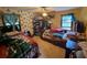 Bedroom featuring two twin beds and windows with floral wallpaper at 4147 Scofield Pl, Stonecrest, GA 30083