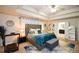 Comfortable main bedroom showcasing neutral tones, with connecting doors to the bathroom at 325 Paces Dr, Lithia Springs, GA 30122