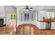 Open kitchen area with stainless steel appliances and a view of the large breakfast nook at 4157 Berkeley Nw Lndg, Kennesaw, GA 30144
