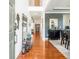 Inviting foyer with hardwood floors and views to the dining and living areas at 2039 West Hampton Dr, Canton, GA 30115