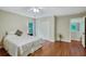 Cozy bedroom with hardwood floors, closet, and natural light at 1170 Spring Oak Way, Cumming, GA 30041
