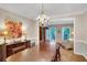 Elegant dining room with hardwood floors and natural light at 1170 Spring Oak Way, Cumming, GA 30041