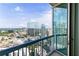 Enjoy city views from this large balcony featuring modern railings and easy access at 3324 Peachtree Ne Rd # 2518, Atlanta, GA 30326