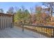 Inviting back deck with wood railings, perfect for enjoying outdoor scenery and fall foliage at 5667 Cascade Sw Run, Atlanta, GA 30336