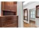 Walk-in closet with custom storage, granite top and a window offers organization and natural light at 2291 Falmouth Se Ct # 23, Smyrna, GA 30080