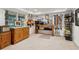 Versatile basement space with a work table and ample storage at 1835 Redbourne Dr, Atlanta, GA 30350