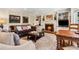 Inviting living room features a cozy fireplace and built-in shelving, perfect for relaxing and entertaining at 1835 Redbourne Dr, Atlanta, GA 30350
