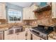 Well-equipped kitchen featuring granite counters, designer tile backsplash and stainless steel appliances at 6177 Idlewood Cir, Lithonia, GA 30038