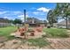 Landscaped backyard featuring an outdoor fire pit area with seating at 3262 Beech Hollow Ct, Loganville, GA 30052