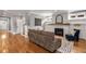 Bright living room with hardwood floors, fireplace, built-ins, and lots of natural light at 1338 Iverson Ne St, Atlanta, GA 30307