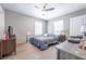 Cozy bedroom featuring a ceiling fan and lots of natural light at 1279 Skyhaven Se Rd, Atlanta, GA 30316