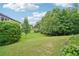 Expansive backyard with lush greenery, mature trees, and well-maintained lawn at 233 Hampton Station Blvd, Canton, GA 30115