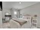 Serene bedroom with neutral tones, a comfortable bed, and a dedicated workspace with dual monitors at 1969 Lanier Harbor Pt, Buford, GA 30518