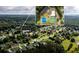 Community aerial view showcases neighborhood amenities including a pool, tennis courts, and playground at 7090 Valley Landing Ct, Cumming, GA 30041